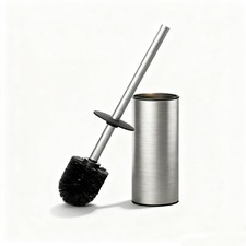 Toilet Brush and Holder Set, Stainless Steel Toilet Brush with Long Brush Han...