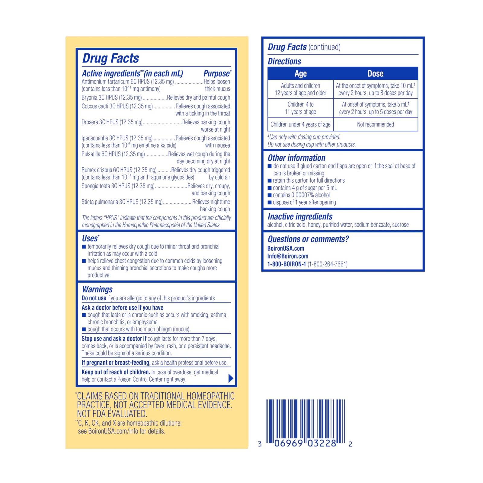 Chestal Honey Cough Syrup Natural Relief Day Night Non Drowsy 6.7 fl oz