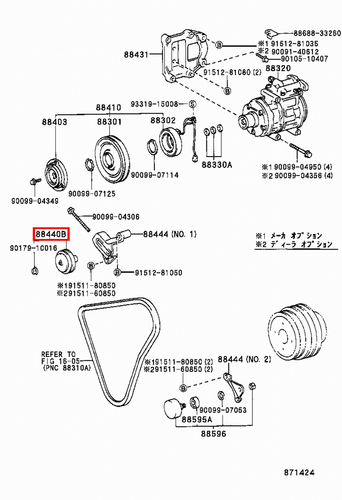 Genuine LandCruiser FZJ80 FZJ79 FZJ78 FZJ76 1FZ Air Conditioner Idler Pulley - Picture 15 of 20