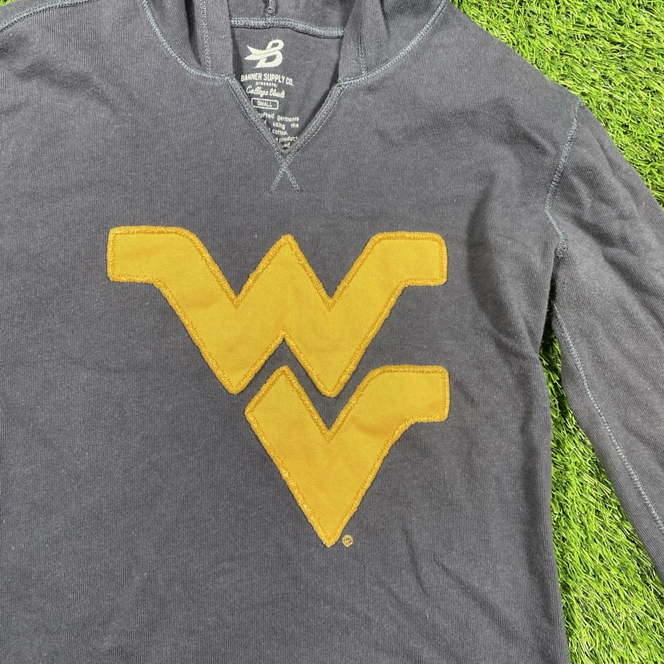 West Virginia Mountaineers Hoodie Womens Small Banner Supply Company Embroidered - Image 4 of 4