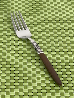 #ad Oneida Northland NAPA VALLEY Stainless Dinner Fork Wood Hdl Flatware 7 5 8quot; $22.40