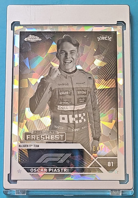 2023 Topps Chrome Sapphire F1 RC B&W Refractor Oscar Piastri /15