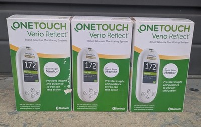 3 OneTouch Verio Reflect Blood Glucose Monitoring System Exp 1/27+
