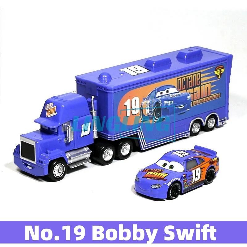 カーズ、ミニカー、BOBBY SWIFT No.19（大きいミニカー） 1-2Pcs Disney Pixar Cars NO.19 Bobby Swift Mack Mack Truck with