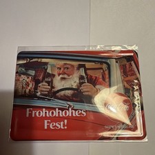 Orig. Coca Cola Postkarten Metall (1 st&uuml;ck) 10x15cm, Weihnachten, Santa, Vintage
