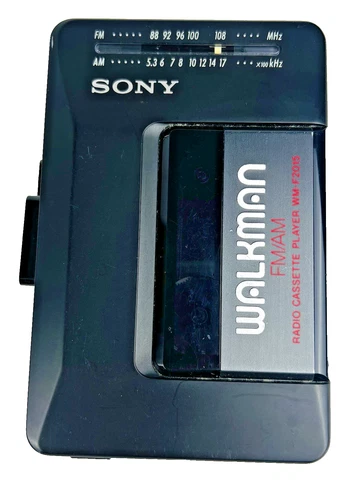 Vintage Sony Walkman WM-F2015 AM/FM Cassette Player Works - (Read)
