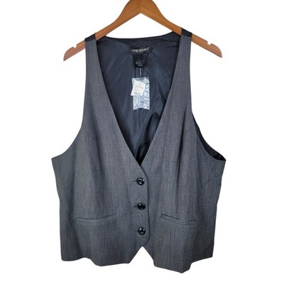 NEW Lane Bryant Tweed Vest Plus Size 22 22W Womens Alt Whimsigoth