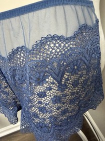 Victoria&rsquo;s Secret Blue Very Sexy Push Up Bra And Panty short Set 32DD Large New