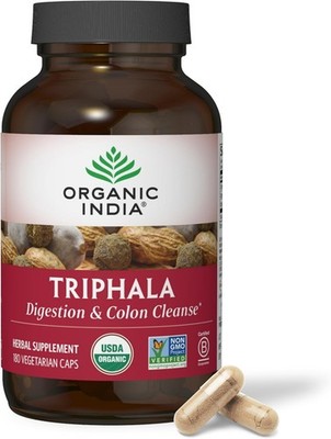 ORGANIC INDIA Triphala 180 Capsules Organic - Herbal Supplement with Amla