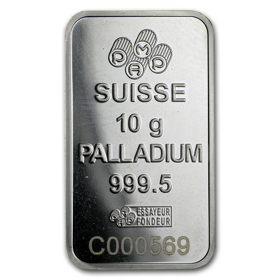 Barra de paladio de 10 gramos - Mercado secundario Foto 2 de 2