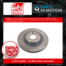 2x Brake Discs Pair Vented fits VOLVO V90 Mk2 2.0D Rear 2016 on 320mm Set Febi