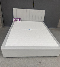 Shire Beds Kingsize Divan Base & Headboard in Dumfries Silver