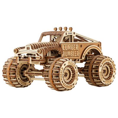 Wood Trick Lumber Rumbler Car Wooden 3d Mechanical Model Kit Puzzle Toy Gift
