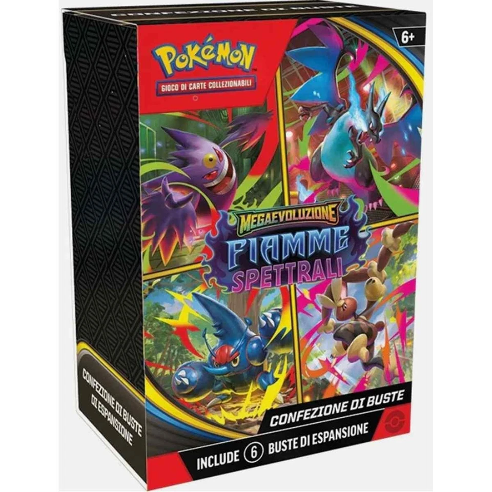Bundle Flammen Gespenstische Phantasmal Flammen 6 Umschläge Pokemon Italiano