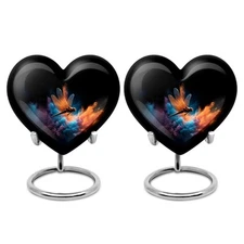 Dragonfly urn Heart Urn 3Inch Set Of 2 Keepsake Burial Urns for Human Ashes