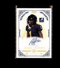 2022 Onyx Vintage College Football #CAAA Andrel Anthony Signature Autographs