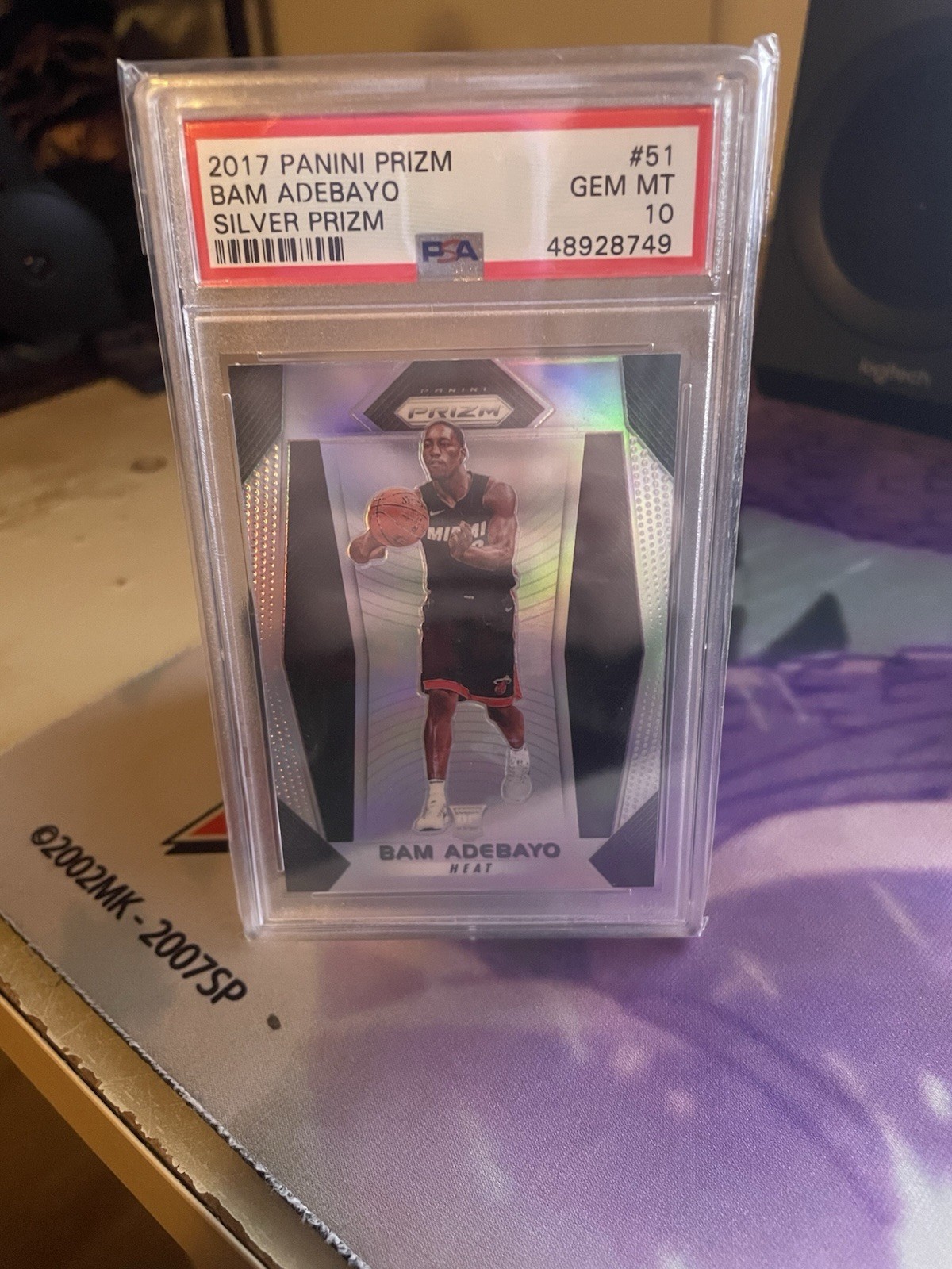 Panini 2017-18 Prizm Bam Adebayo #51 Silver Prizm Rookie PSA 10 Miami Heat NBA