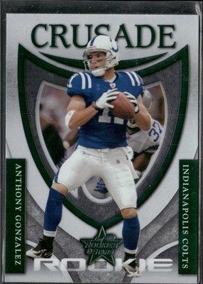 2007 Rookies & Stars - Rookie Crusade Anthony Gonzalez #RC-14 Green /100 (RC)