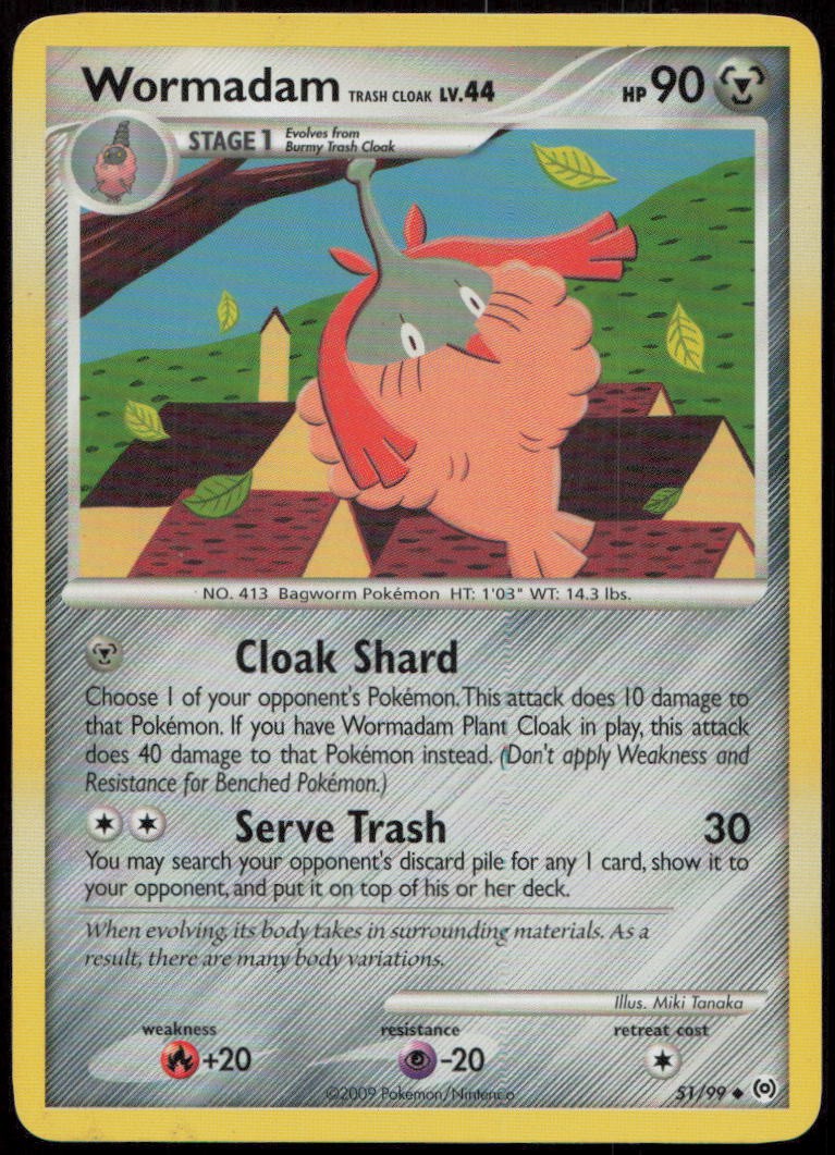 Wormadam Trash Cloak 51/99 MP Arceus Uncommon Pokemon