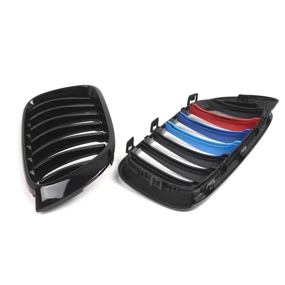 Gloss Black M Color Front Kidney Grille Grills For BMW X3 F25 X4 F26 2015-2017 - Image 4 of 4