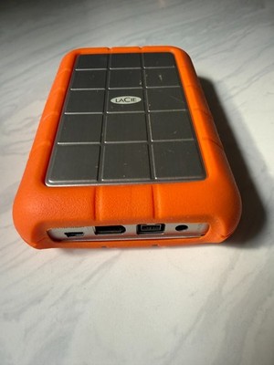 LaCie 1TB Rugged External 3.5 inch Hard Drive with cord to USB