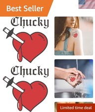 Stylish 10 Pack Heart Tattoo Stickers - Lasting Waterproof Body Art for Events