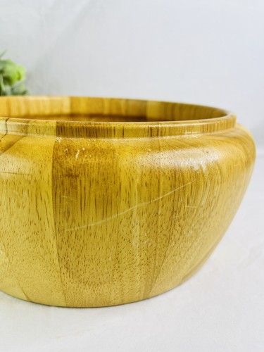 Dansk Wood Salad Serving Bowl MCM Style - Picture 9 of 9