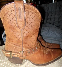 Durango #DRD0375 Crush Brown Ventilated Shortie Boot Women’s Size 7.5 M Cowboy