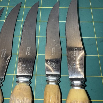 SIX Vintage HOFFRITZ Antler Bone Handle 9