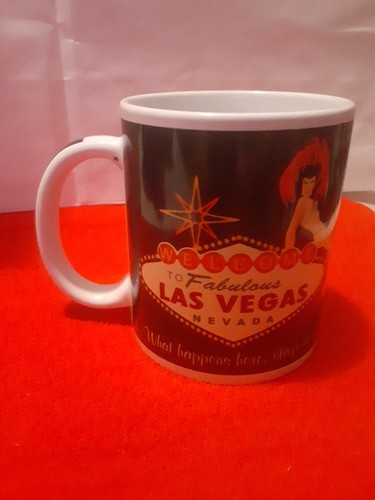 Vintage Welcome to Fabulous Las Vegas Kaffeebecher altes Schild sexy Showgirl ABCstore - Bild 2 von 11