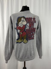 Disney Jumper snow white dwarfs grey medium M mens 38-40 in cotton
