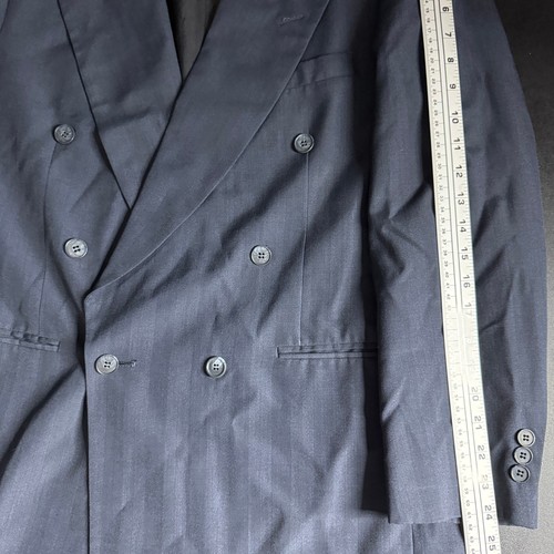 Juego de Traje a Rayas Doble Pecho Kuppeheimer Biella De Colección 40R 33W - Imagen 5 de 12