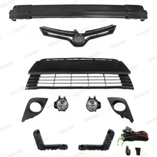 For Corolla 2014-16 Front Upper Lower Grilles Bumper Reinforcement Fog Light Kit