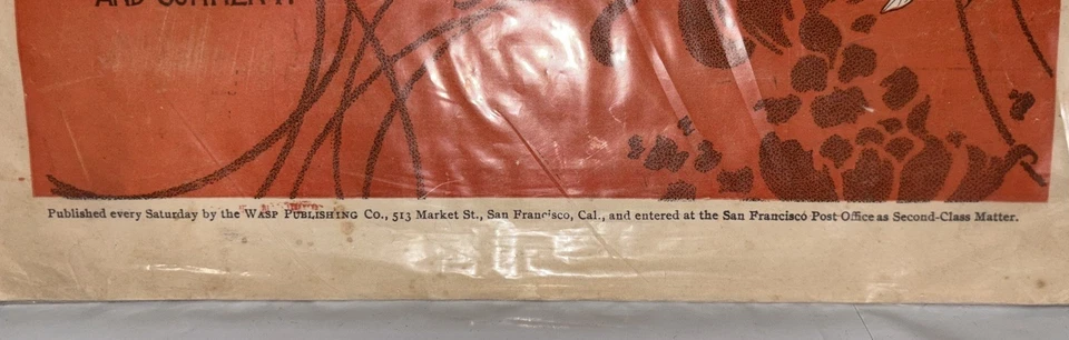 Vintage Copy of Sep. 23, 1899 "The Wasp" Weekly Journal Magazine Foto 4 de 4