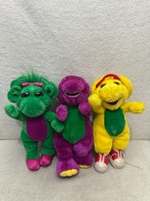 RARE Barney the dinosaur vintage bundle of 3 Barney BJ and Babybop soft toys