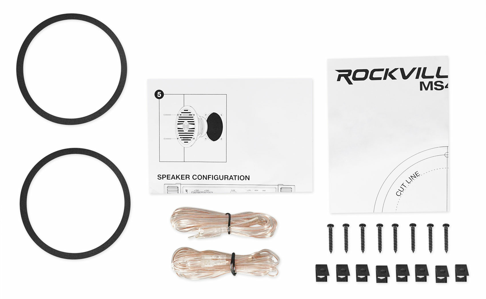 6 Rockville MS40B Black - 4 компактные и мощные акустические системы для морских судов мощностью 200 Вт