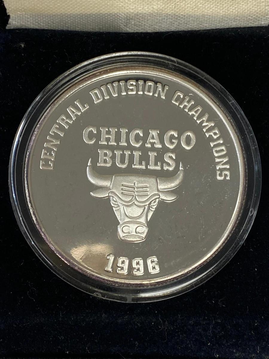 CHICAGO BULLS .999 Silver 1996 CHAMP Highland Mint Proof Coin 0594