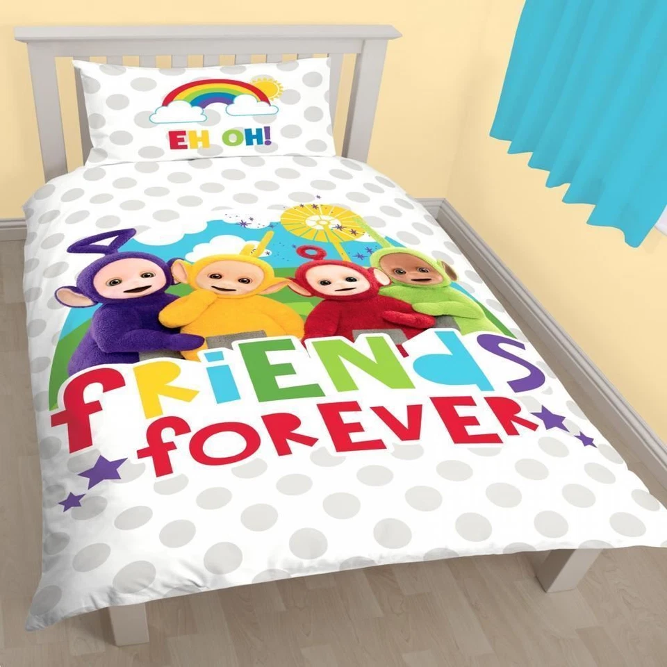 Juego de ropa de cama para niños con dibujos animados de Disney con personajes de TV - funda de edredón individual y funda de almohada  Foto 2 de 4