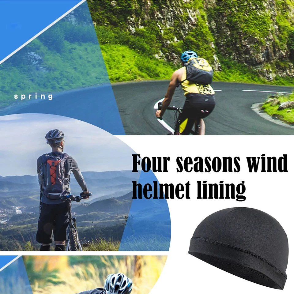 Breathable Liner Helmet Skull Cap Running Cycling Beanies Sports Outdoor Hats AU - image 4 of 4