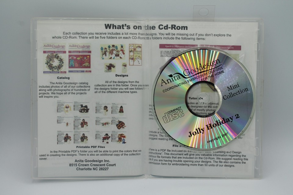 Jolly Holiday 2 Anita Goodesign Embroidery Machine 24 Designs CD eBay