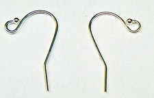 100 STERLING SILVER FRENCH HOOKS Ear Wires 21ga 1mm Ball end 50 Pairs earring