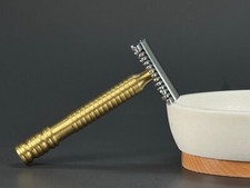 Vintage Collection Solid Brass CNC Handel Classic Shaving Razor 79BR,