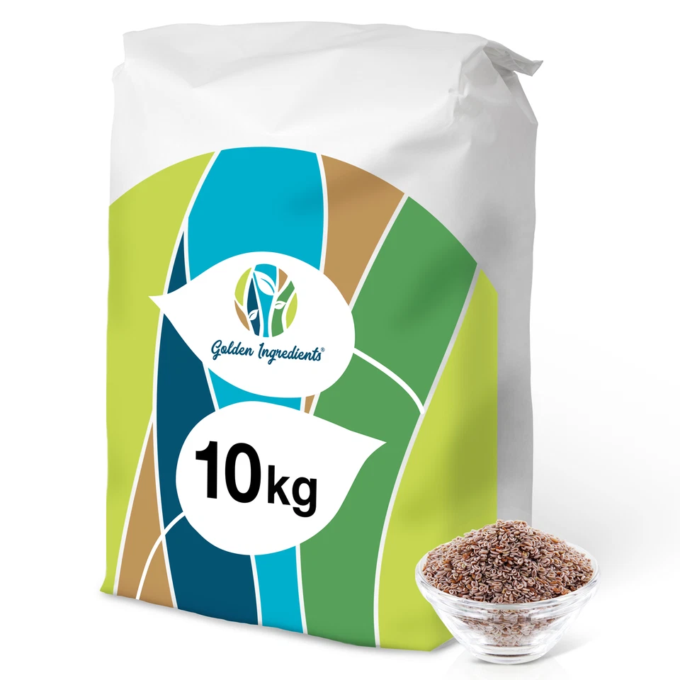 Ganze Flohsamen 10 kg XXL Sparpack Großverbraucher Ballaststoff glutenfrei rein