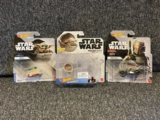 hot wheels star wars starships 2022 Hover Pram GroGu, Boba Feet Lot Of 3