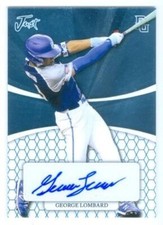GEORGE LOMBARD PLATINUM JUST GEMS AUTOGRAPH /4 LEAF PERFECT GAME AAC METAL 2022