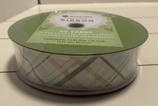 Members Mark Premium Wire Edge Plaid Ribbon 1.5" Wide by 50 Yards