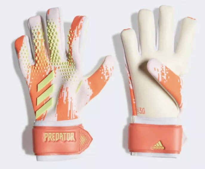 ADIDAS PREDATOR 20 LEAGUE SOCCER FUTBOL GLOVES White Orange Yellow