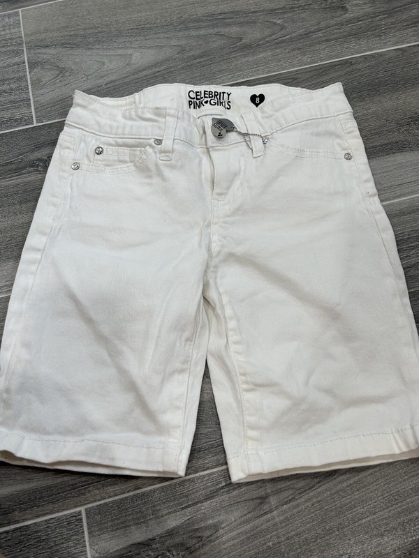 Girls white bermuda jean shorts by Celebrity Pink size 8