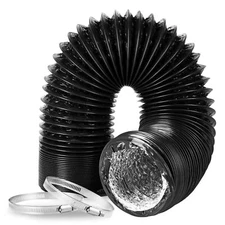 Vent Hose 6" Flexible Duct 8FT with 2 Clamps for Cooling Ventilation and Exhaust