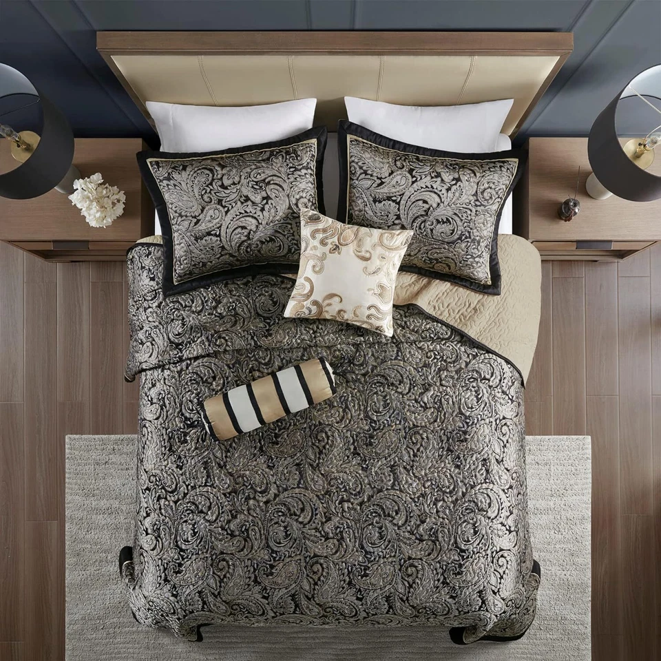 Juego de 6 colchas acolchadas reversibles con almohadas Madison Park Aubrey Foto 2 de 4